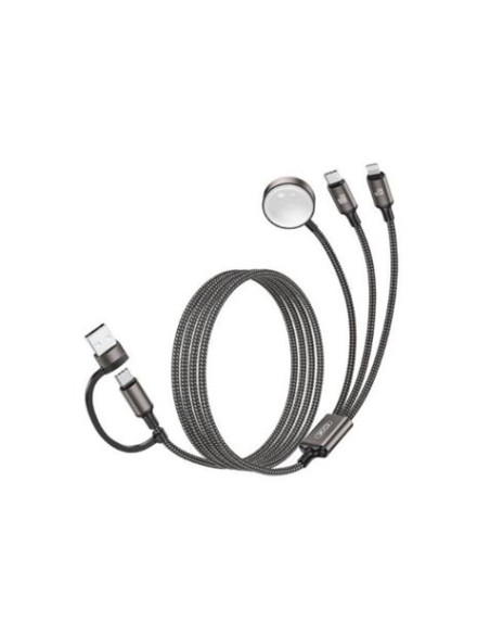 CABLE USB-A/C 3 EN 1 2X USB-C Y CARGADOR MAGNETICO PARA SMARTWATCH CX040 XO
