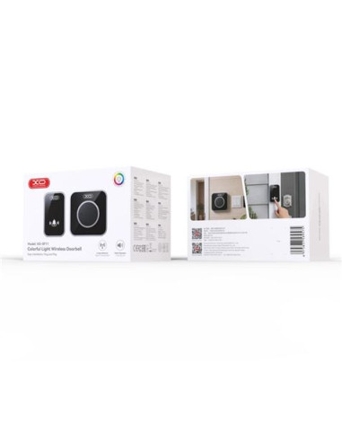 TIMBRE INALAMBRICO CON LEDS SF11 NEGRO XO
