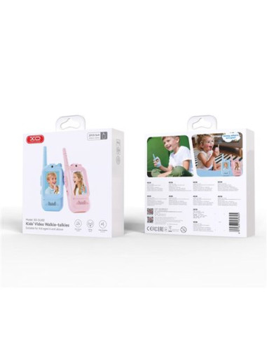 PACK 2 WALKIES TALKIES INFANTILES CON CAMARA AZUL/ROSA DJJ02 XO