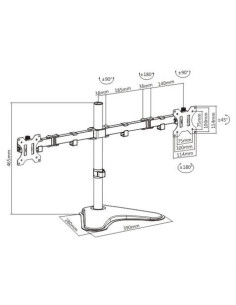 SOPORTE DE MESA CON BASE PARA 2 MONITORES 13-32 CROMAD 2