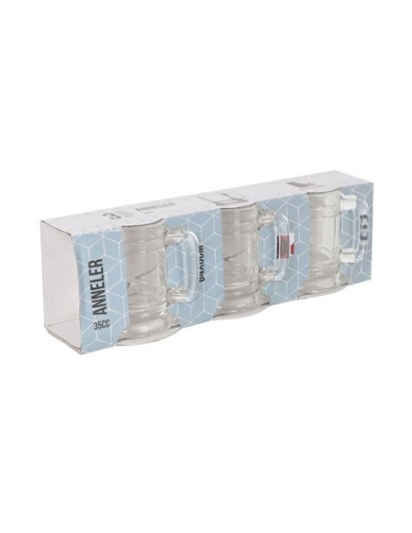 SET 3 JARRITAS CON ASA 35CC ANNELER ARCOGLASS