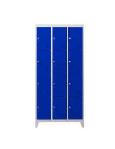 TAQUILLA METÁLICA CON PATAS 12 PUERTAS 1900X1000X500MM AZUL CROMAD 2