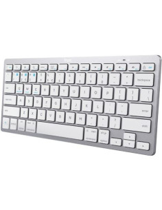 TECLADO COMPACTO INALAMBRICO BLUETOOTH PLATA TRUST