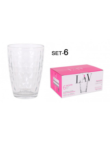 SET 6 VASOS CRISTAL 415CC NEW ARTEMIS