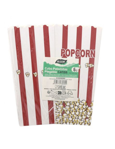 SET 6 CUBO PALOMITA CARTON 19.7 X 9.2 ALGON