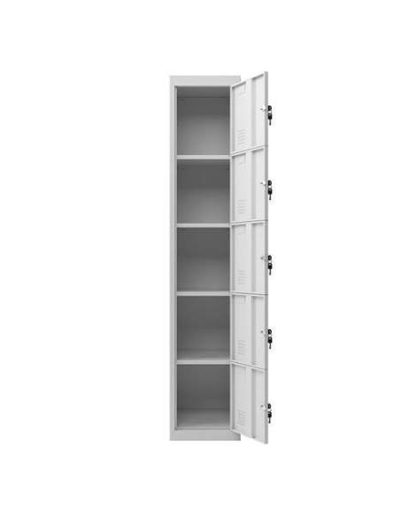 TAQUILLA METÁLICA 5 PUERTAS 1800X300X500MM CROMAD