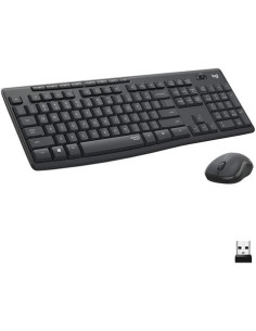 KIT TECLADO Y RATON WIRELESS SILENT TOUCH MK295 LOGITECH GRIS