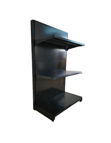 EXPOSITOR GÓNDOLA 900X450X1500MM NEGRO CROMAD