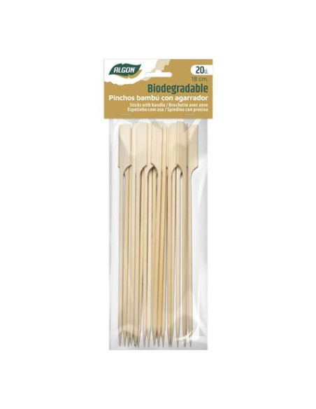 SET 20 PINCHO BAMBU AGARRADOR 180MM ALGON