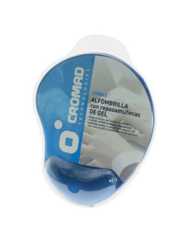 ALFOMBRILLA CON REPOSAMUÑECAS GEL AZUL CROMAD