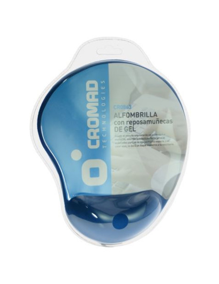 ALFOMBRILLA CON REPOSAMUÑECAS GEL AZUL CROMAD