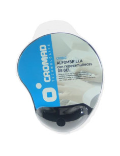 ALFOMBRILLA CON REPOSAMUÑECAS GEL NEGRO CROMAD 2