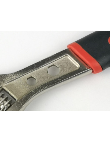 LLAVE INGLESA AJUSTABLE 12\" MANGO GOMA MADER