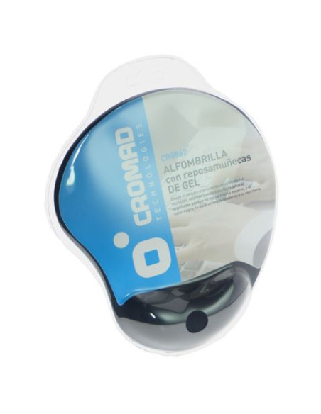 ALFOMBRILLA CON REPOSAMUÑECAS GEL NEGRO CROMAD
