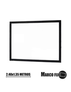 PANTALLA PROYECCION MARCO FIJO ALUMINIO 2.40 x 1.35MTR CROMAD