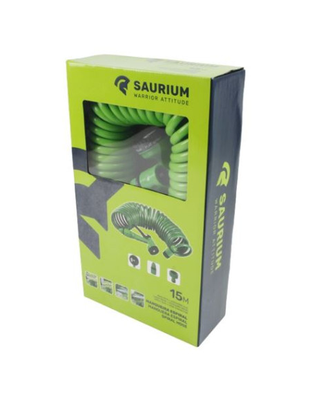 MANGUERA JARDIN ESPIRAL 15Mtrs. SAURIUM