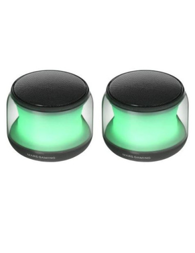 ALTAVOCES 2.0 BLUETOOTH MARS GAMING MS-AURA NEGROS 15W