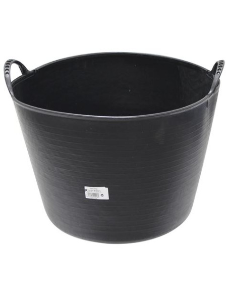 CUBETA REDONDA FLEXIBLE 39 LITROS NEGRO MADER