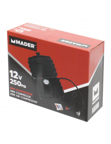 MINI COMPRESOR AIRE 250PSI, 12V MADER