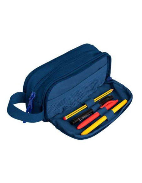 ESTUCHE 3 CREMALLERAS CON ASA LATERAL AZUL OXFORD