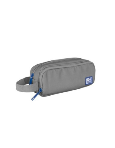 ESTUCHE 3 CREMALLERAS CON ASA LATERAL GRIS OXFORD