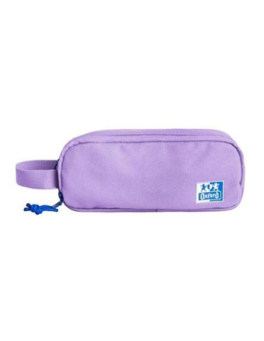 ESTUCHE 3 CREMALLERAS CON ASA LATERAL VIOLETA OXFORD