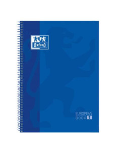 CUADERNO ESPIRAL TAPA DURA AZUL A4+ CUADRICULADO 5X5 OXFORD
