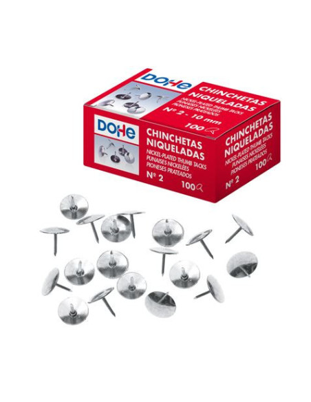 PACK 100 CHINCHETAS NIQUELADAS Nº2 DOHE