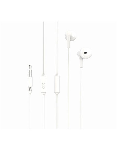 AURICULAR + MICROFONO EP39 MUSIC BLANCO