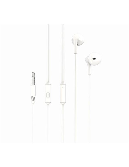 AURICULAR + MICROFONO EP39 MUSIC BLANCO