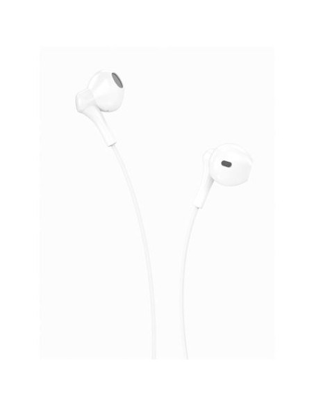 AURICULAR + MICROFONO EP39 MUSIC BLANCO
