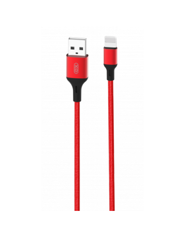 CABLE NB143 CORDON USB - LIGHTNING | 2.4A | 2 MTR | ROJO XO