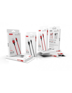 CABLE NB143 CORDON USB - LIGHTNING | 2.4A | 2 MTR | ROJO XO 2
