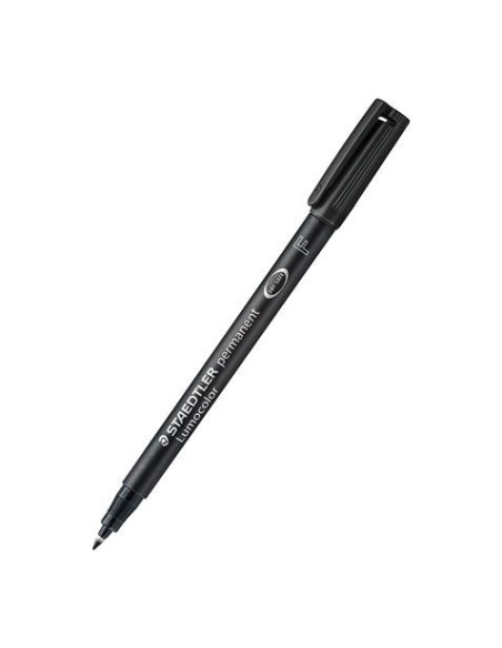 ROTULADOR PERMANENTE PUNTA F 0.6MM - LUMOCOLOR SUPERFINO - 318 - NEGRO