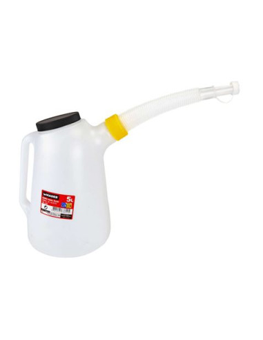 JARRA MEDIDORA 5 LITROS PARA ACEITE CON PUNTA FLEXIBLE