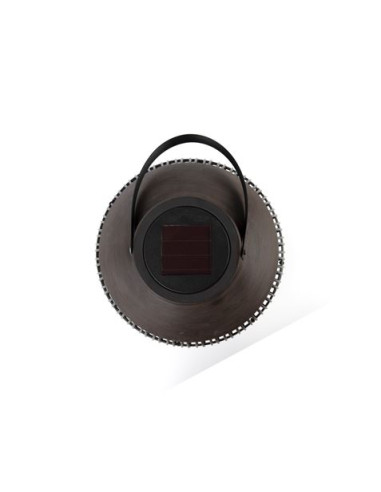 FAROL SOLAR LED REDONDO EXTERIOR MARRON 3000K
