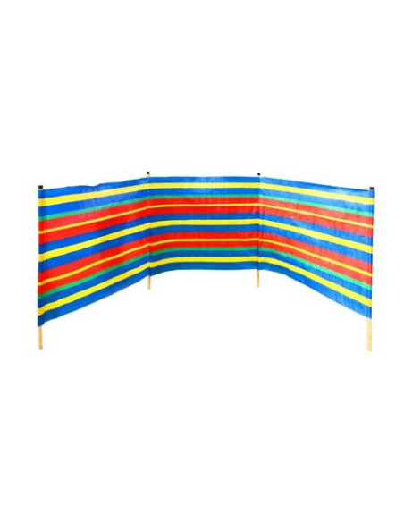 PARAVIENTO DE PLAYA CON BARRAS DE MADERA