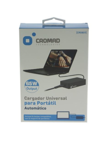 CARGADOR UNIVERSAL AUTOMÁTICO 65W CROMAD
