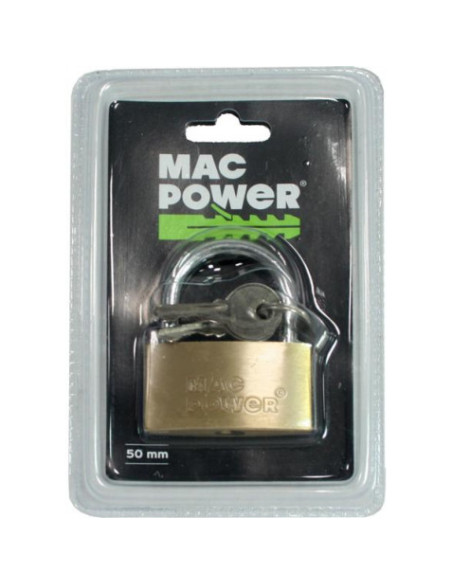 CANDADO LATON, 50MM MAC POWER