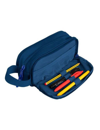 ESTUCHE 3 CREMALLERAS CON ASA LATERAL AZUL OXFORD