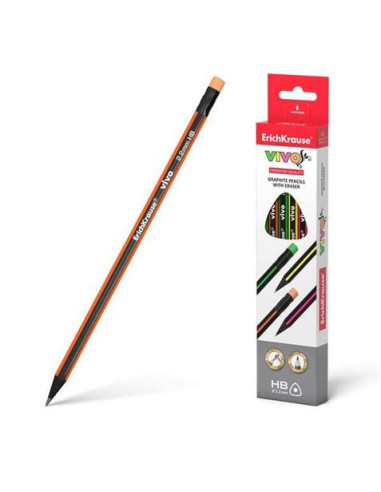 LAPIZ GRAFITO TRIANGULAR CON GOMA ERICHKRAUSE