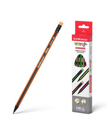 LAPIZ GRAFITO TRIANGULAR CON GOMA ERICHKRAUSE