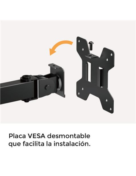 SOPORTE DE MESA 1 MONITOR 17\"-32\" CROMAD