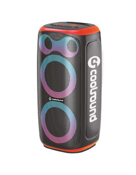 ALTAVOZ KARAOKE PORTATIL COOLSOUND BLAST PUMP 2X6.5\" 350W NARANJA