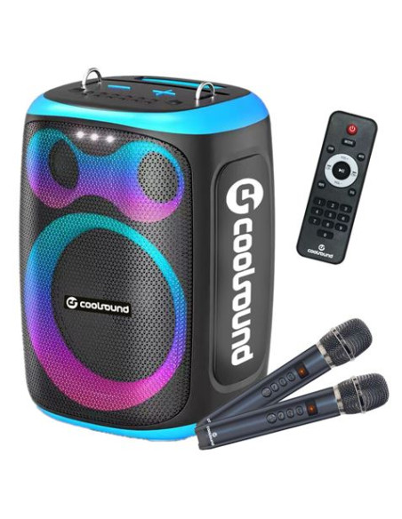 ALTAVOZ KARAOKE PORTATIL COOLSOUND BLAST 8\" 300W AZUL
