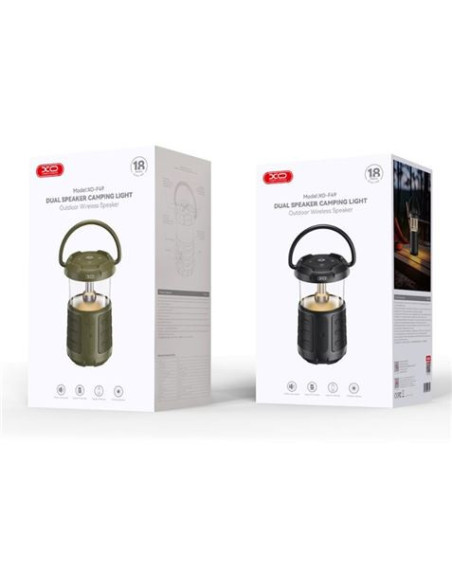 ALTAVOZ BLUETOOTH 15W CON LAMPARA CAMPING XOF49 NEGRO XO