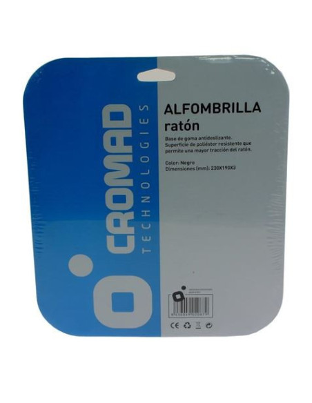 ALFOMBRILLA RATÓN NEGRO CROMAD