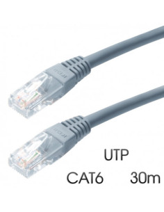 CABLE DE RED UTP CAT 6 30M GRIS CLARO CROMAD
