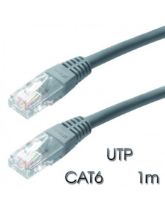 CABLE DE RED UTP CAT 6 1M GRIS CLARO CROMAD
