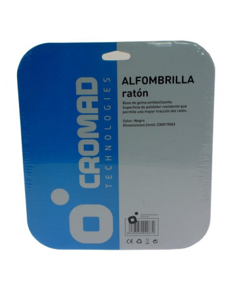 ALFOMBRILLA RATÓN NEGRO CROMAD